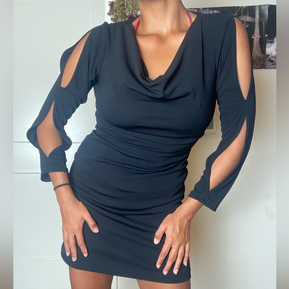 Avant garde black dress